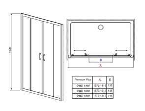 Душевая дверь Radaway Premium Plus DWD 